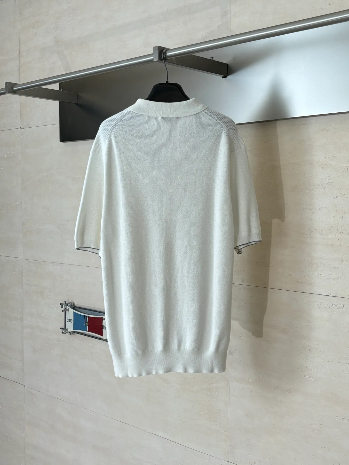 Brunello Cucinell Bc collar rolled old money style short-sleeved pullover knitted custom linen-cotton blended wool, woven using imported loom (7 needles), customized wool, wool enzyme washing Size: S/M/L/XL